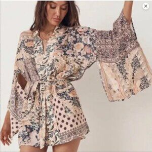 Spell Renew Patchwork Short Robe Blush VHTF 🦄